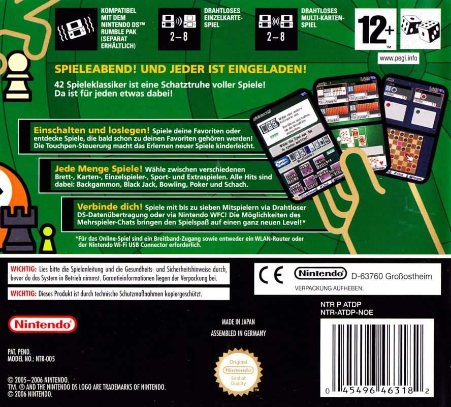 Back Cover for Clubhouse Games (Nintendo DS)