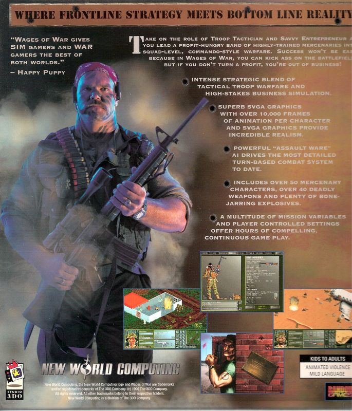 Back Cover for Wages of War: The Business of Battle (Windows)