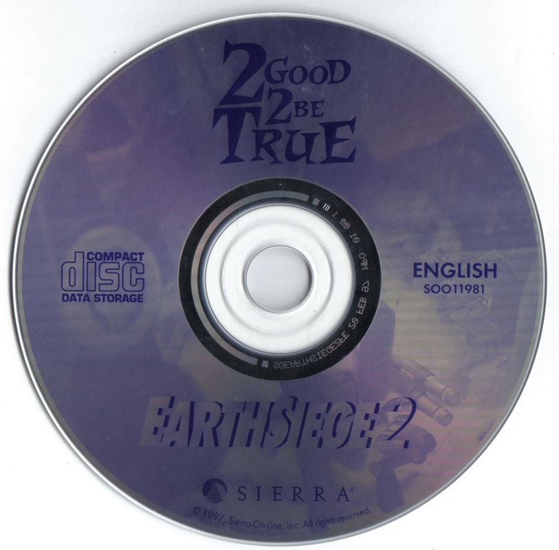 Media for 2 Good 2 Be True: Volume 1 (Windows): Earthsiege 2 disc