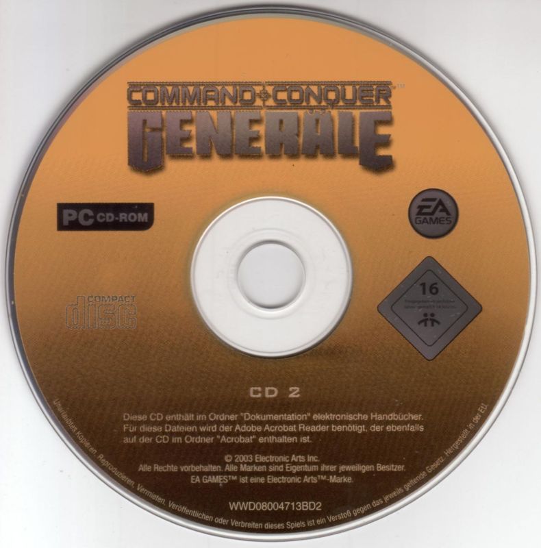 Media for Command & Conquer: Generals (Windows) (Software Pyramide release (censored version)): Disc 2