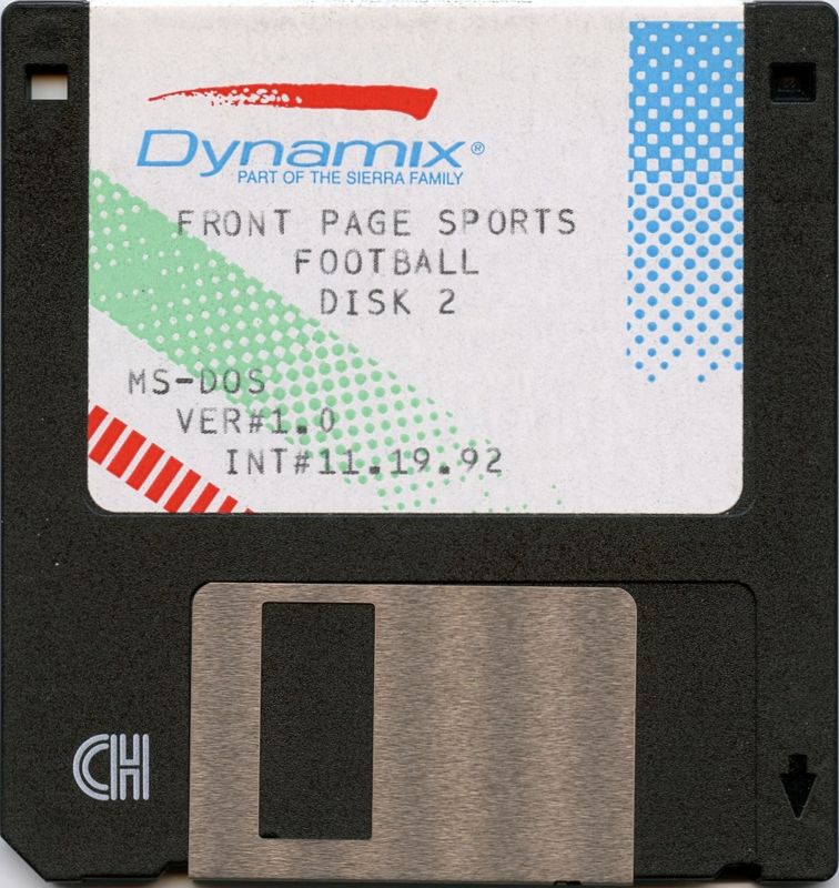 Media for Front Page Sports: Football (DOS): Disk 2