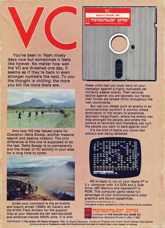 Back Cover for VC (Apple II)