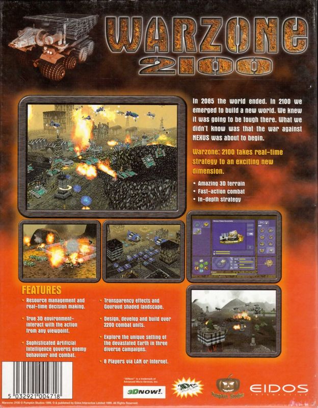 Back Cover for Warzone 2100 (Windows)