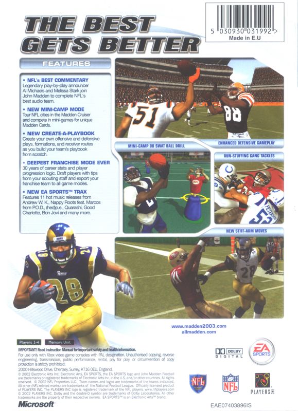 Madden NFL 2004 (2003) - MobyGames