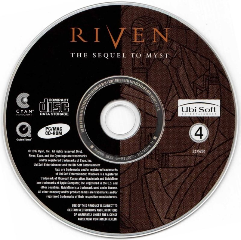 Media for Riven: The Sequel to Myst (Macintosh and Windows) (Ubisoft Exclusive release): Disc 4