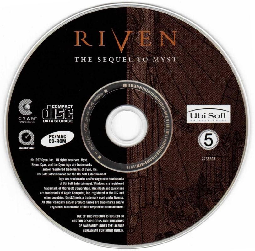 Media for Riven: The Sequel to Myst (Macintosh and Windows) (Ubisoft Exclusive release): Disc 5