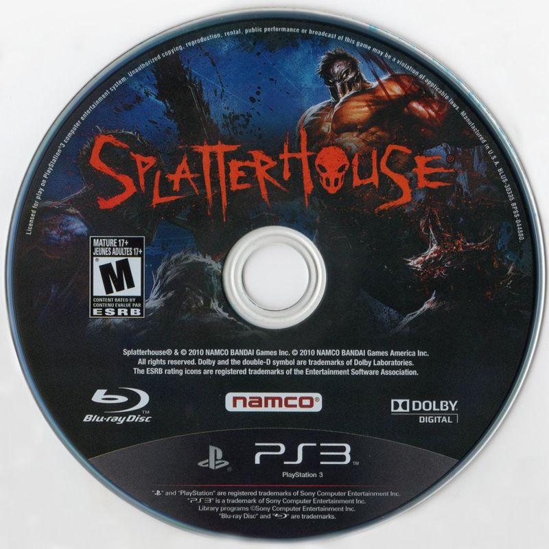 Media for Splatterhouse (PlayStation 3)