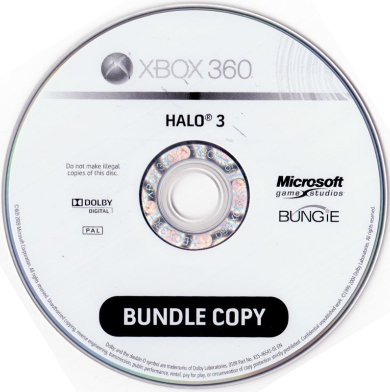 Media for Fable II + Halo 3 Bundle (Xbox 360): Halo 3 Disc