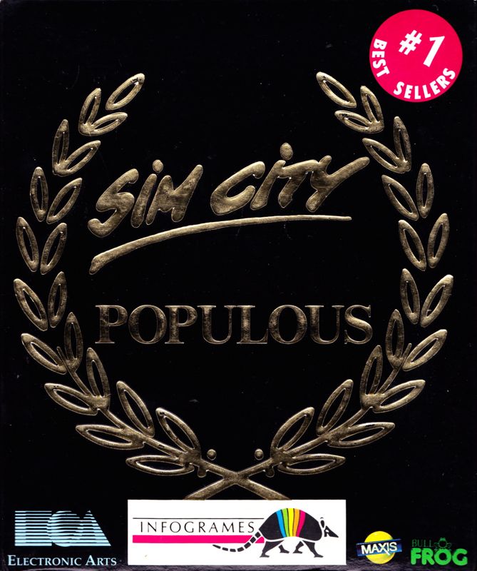 Front Cover for SimCity & Populous (DOS) (5.25" Disk release)