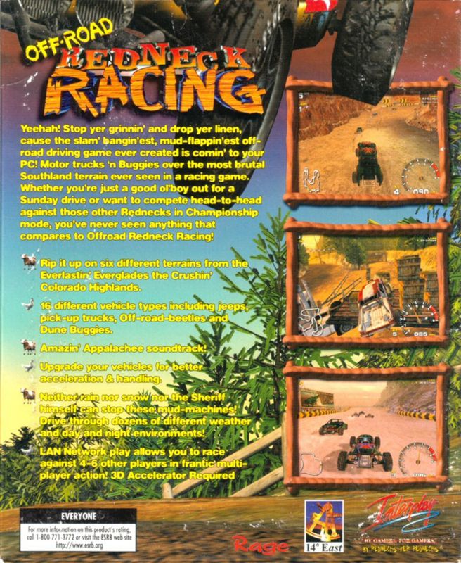 Back Cover for Off-Road Redneck Racing (Windows)