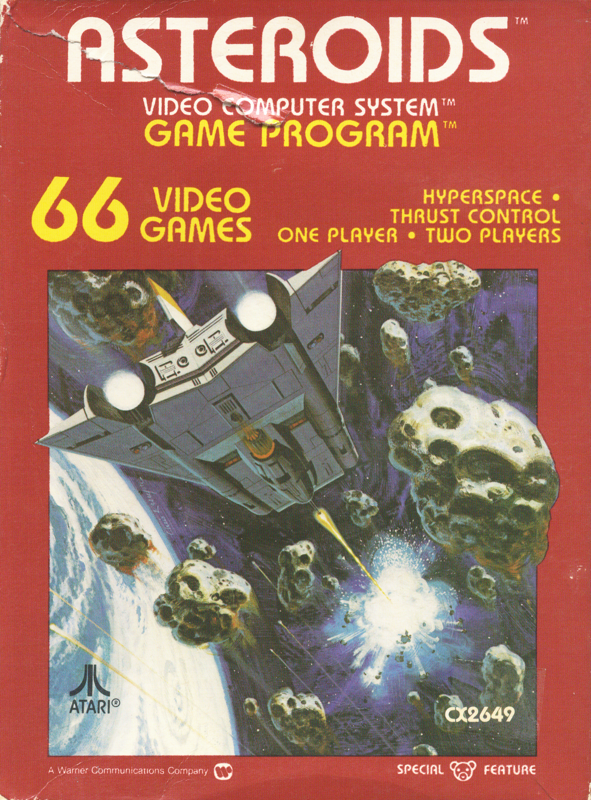 Front Cover for Asteroids (Atari 2600) (Back cover variation)