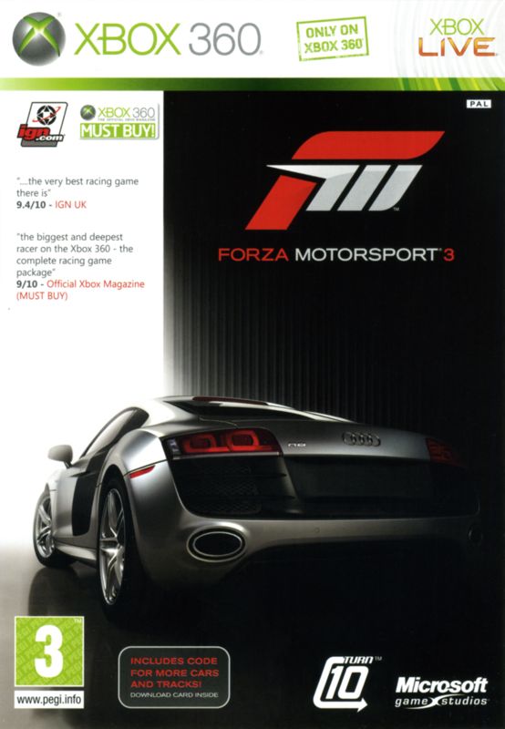 Front Cover for Forza Motorsport 3 (Xbox 360)