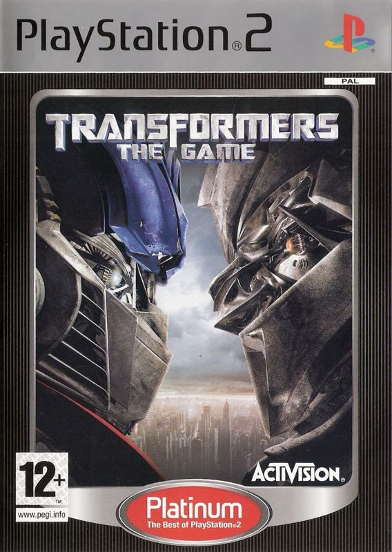 Front Cover for Transformers: The Game (PlayStation 2) (Platinum release)