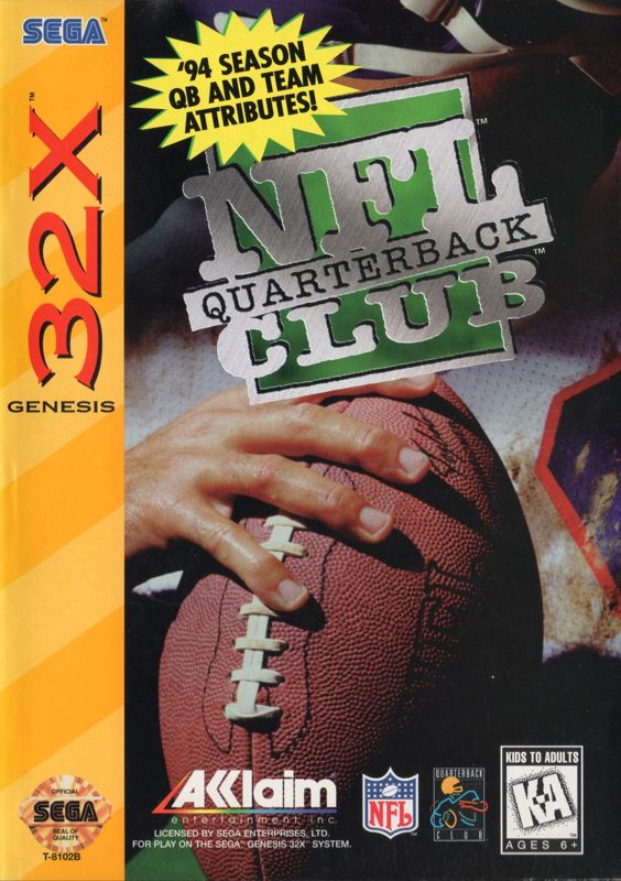 NFL Quarterback Club 96 - Sega Game Gear