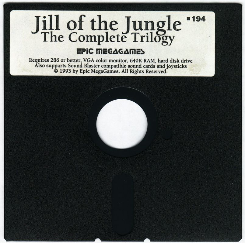 Media for Jill of the Jungle: The Complete Trilogy (DOS): 5.25" Floppy Disk