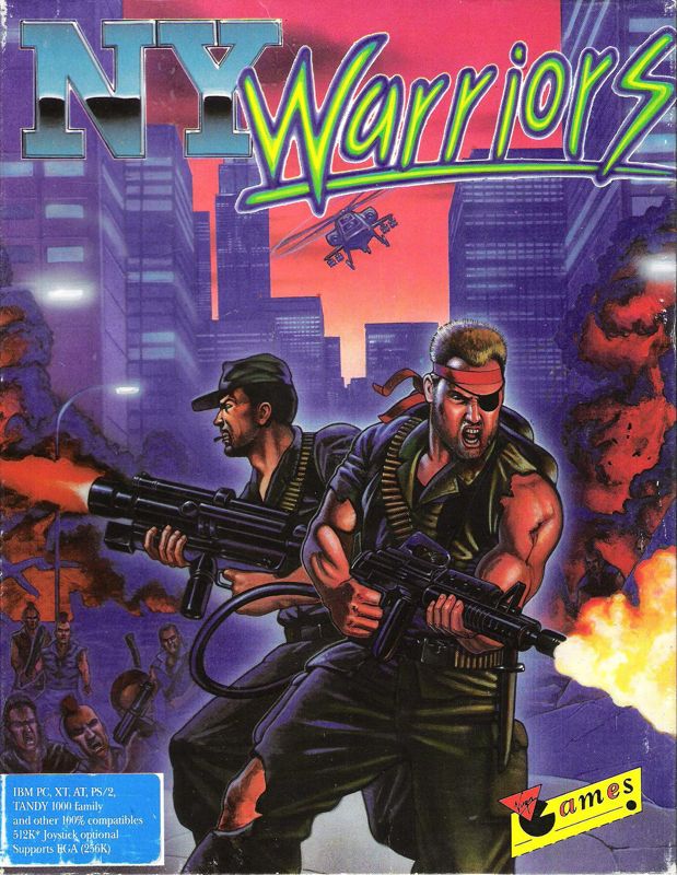 Front Cover for NY Warriors (DOS) (5.25" Disk version)