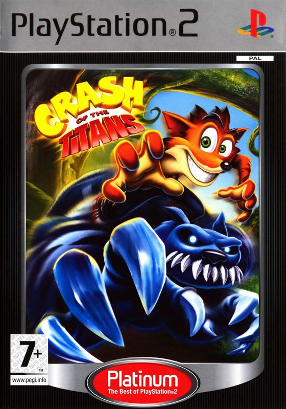 Front Cover for Crash of the Titans (PlayStation 2) (Platinum release)