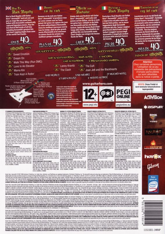 Other for Guitar Hero III: Legends of Rock / Guitar Hero: Aerosmith Dual Pack (Windows): Guitar Hero: Aerosmith - Back cover