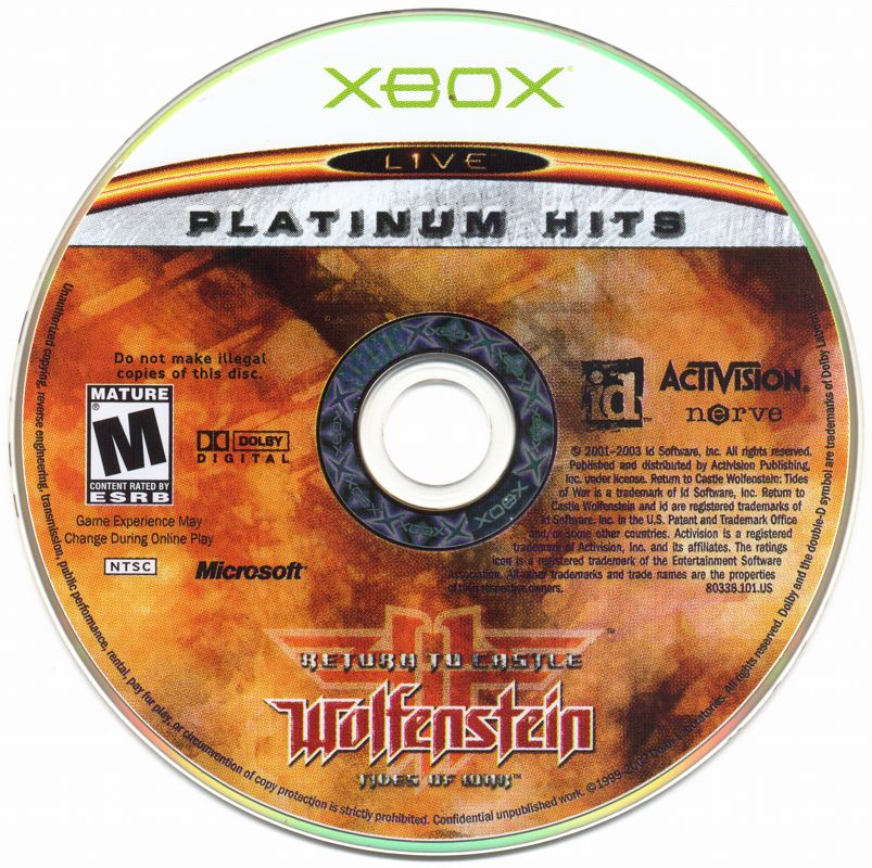 Media for Return to Castle Wolfenstein: Tides of War (Xbox) (Platinum Hits release)