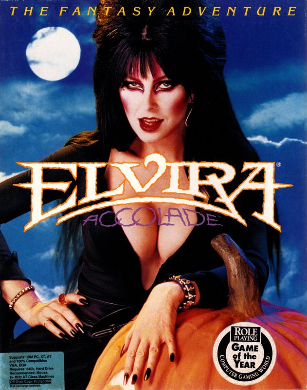 Front Cover for Elvira (DOS) (3.5" Disk release)