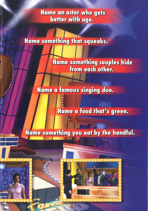 Inside Cover for Family Feud (Windows): Right
