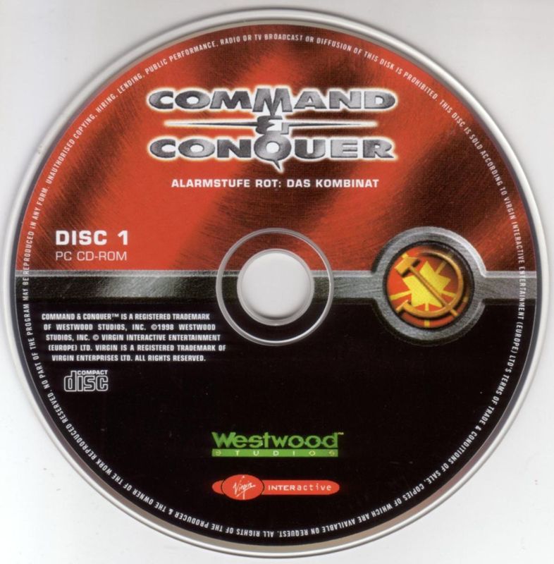 Media for Command & Conquer: Red Alert - The Domination Pack (DOS and Windows): Red Alert - Disc 1 (Soviet)