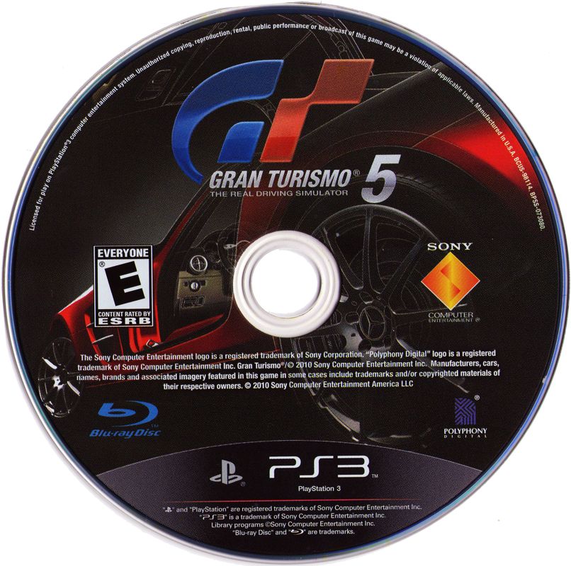 Gran Turismo 5 cover or packaging material - MobyGames