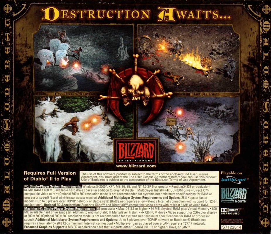 Other for Diablo II: Lord of Destruction (Macintosh and Windows): Jewel Case Back Cover