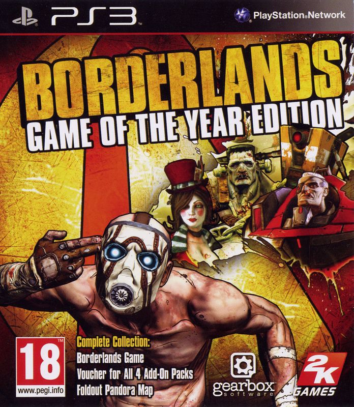Front Cover for Borderlands: Game of the Year Edition (PlayStation 3)