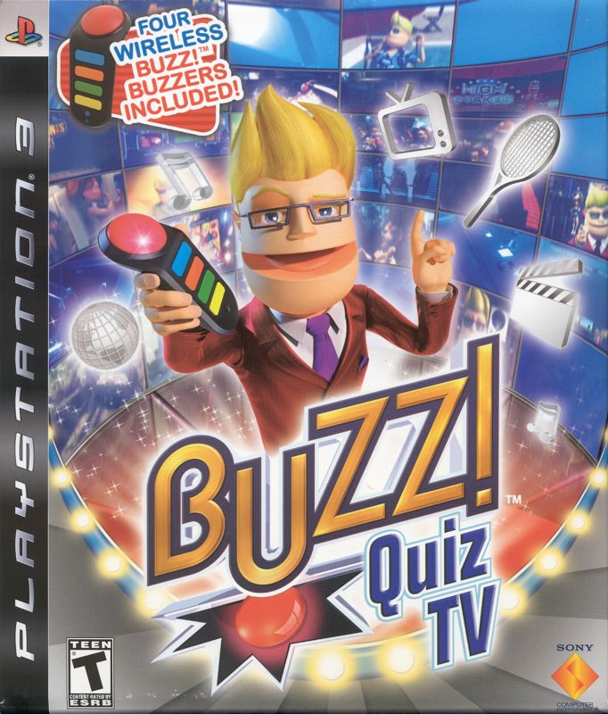 Front Cover for Buzz! Quiz TV (PlayStation 3) (Bundled with Buzzers)
