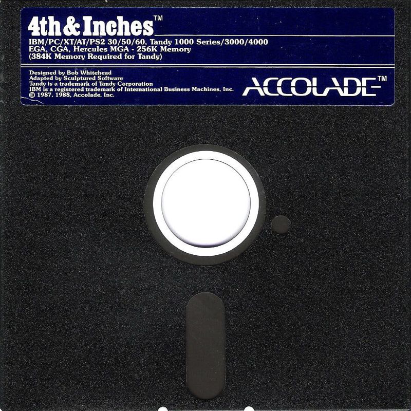 Media for 4th & Inches (DOS) (5.25" Disk Version)