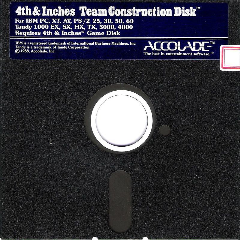 Media for 4th & Inches Team Construction Disk (DOS) (5.25" disk release)