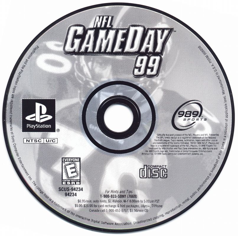 Media for NFL GameDay 99 (PlayStation)