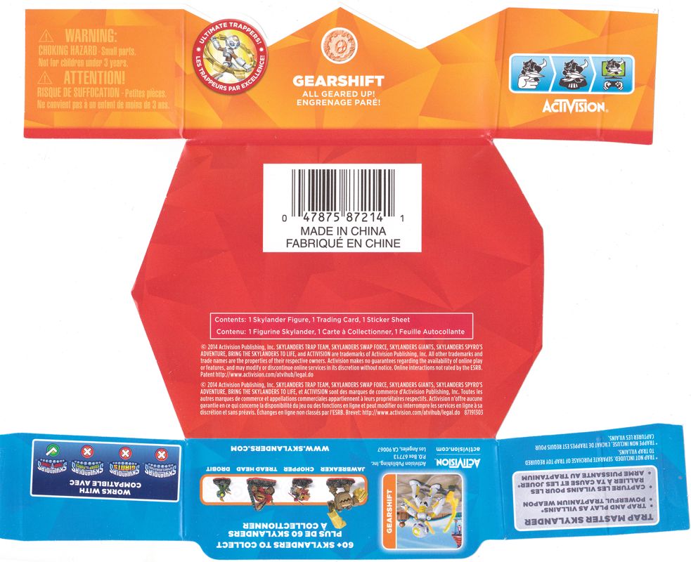 Skylanders Trap Team Gearshift cover or packaging material MobyGames