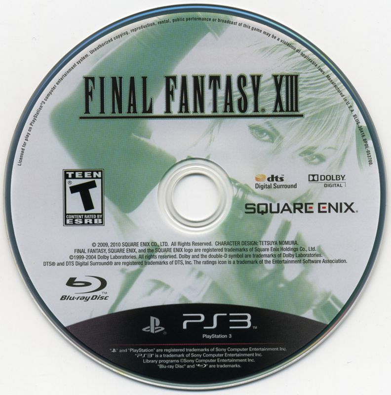 Media for Final Fantasy XIII (PlayStation 3)