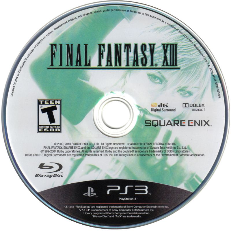 Media for Final Fantasy XIII (PlayStation 3)