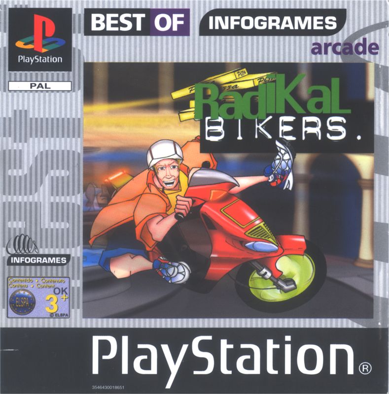 Front Cover for Radikal Bikers (PlayStation) (Best of Infogrames release)
