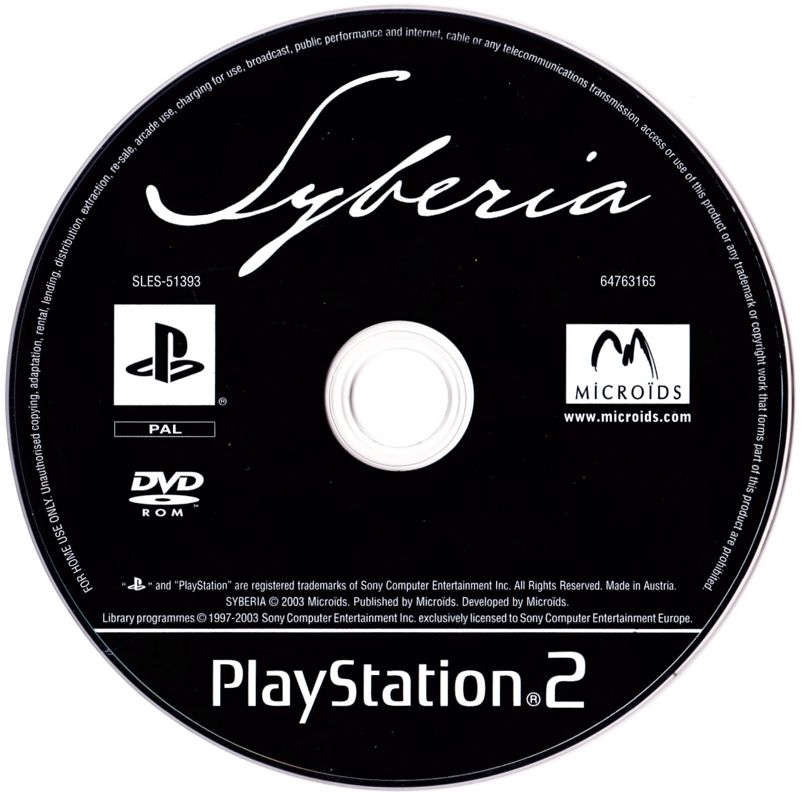 Media for Syberia (PlayStation 2)