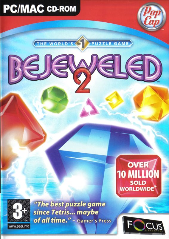 Front Cover for Bejeweled 2: Deluxe (Macintosh and Windows) (Focus Multimedia release)