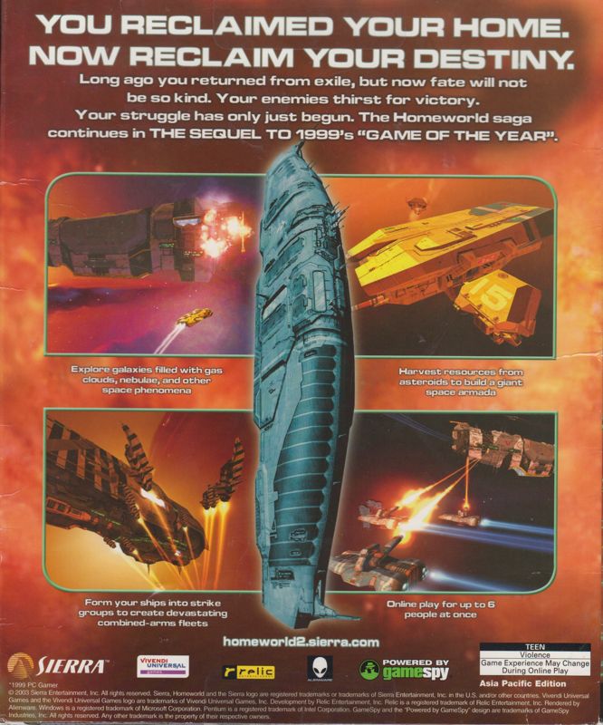 Back Cover for Homeworld 2 (Windows) (Asia Pacific Edition)