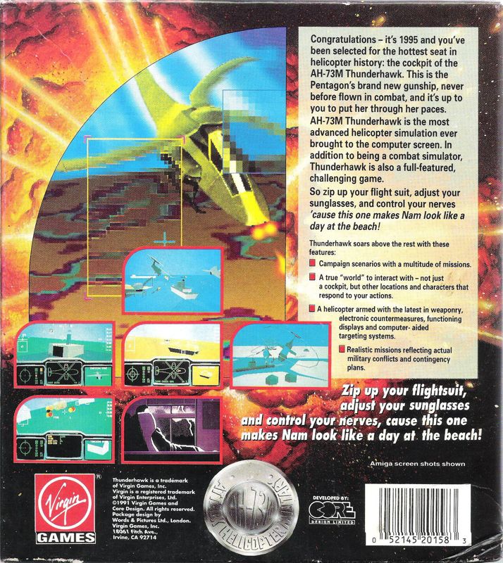 Back Cover for Thunderhawk (DOS)