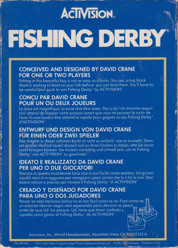 Back Cover for Fishing Derby (Atari 2600)