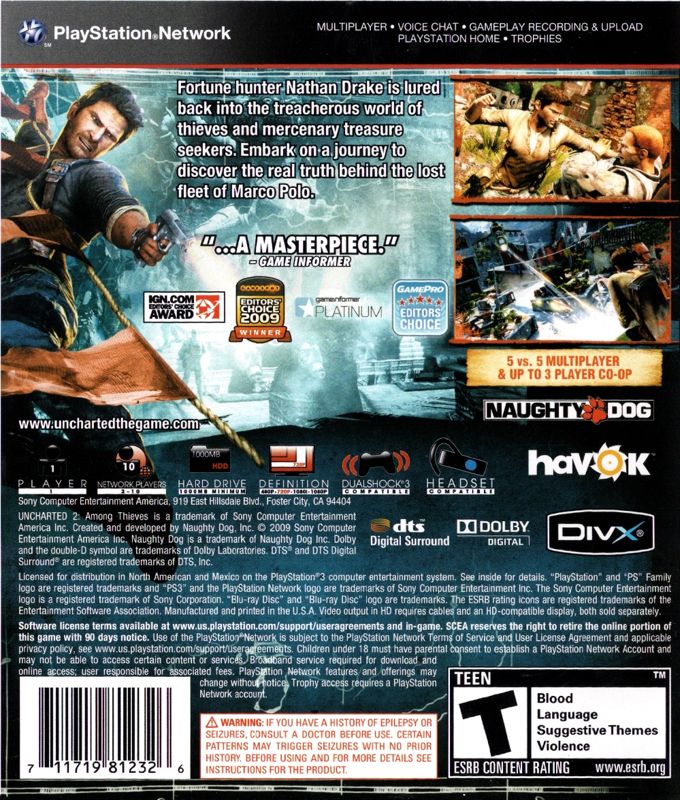 Uncharted 2: Among Thieves - Playstation 3