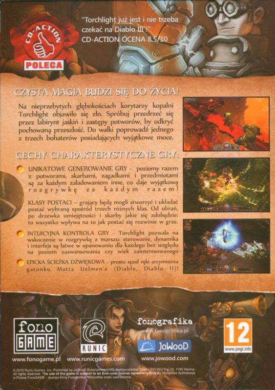 Back Cover for Torchlight (Windows)