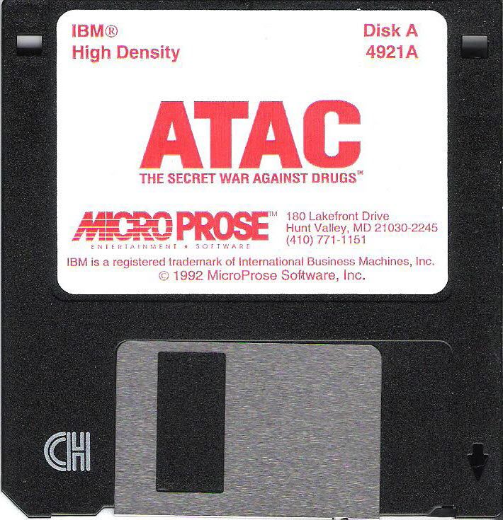 Media for ATAC: The Secret War Against Drugs (DOS): 3.5" disk 1/2