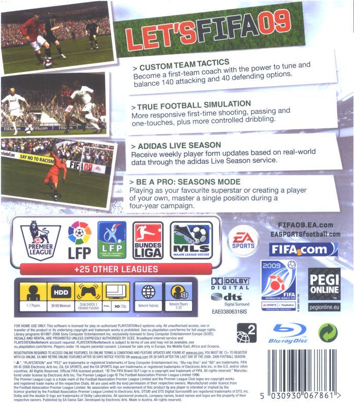 FIFA Soccer 09 cover or packaging material - MobyGames