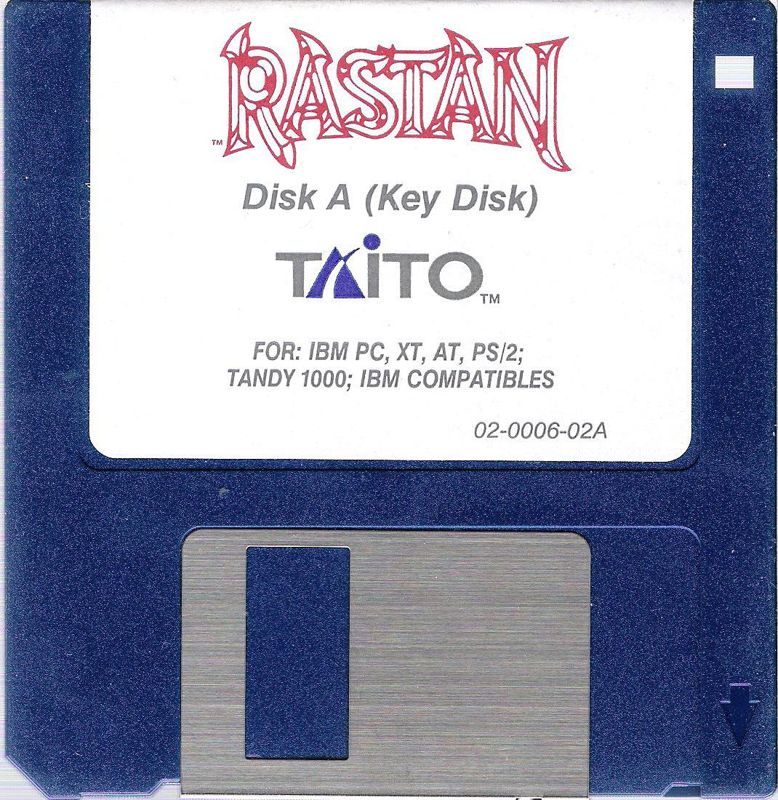 Media for Rastan (DOS) (Dual Media release): 3.5" Disk A