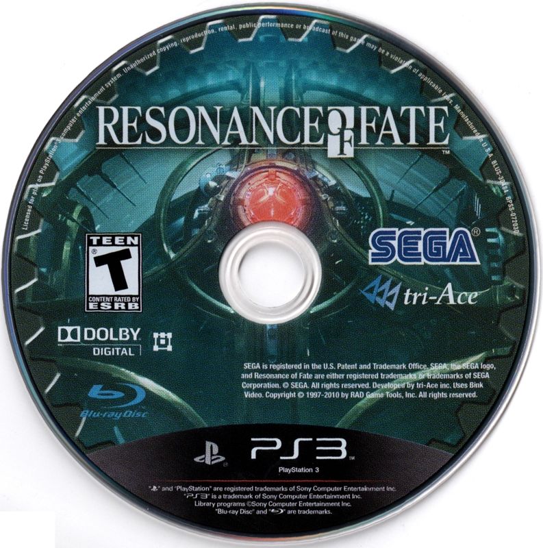 Media for Resonance of Fate (PlayStation 3)