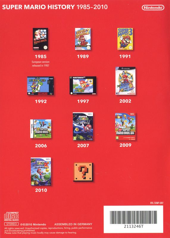 Other for Super Mario All-Stars: Limited Edition (Wii): Mario History Keep Case - Back