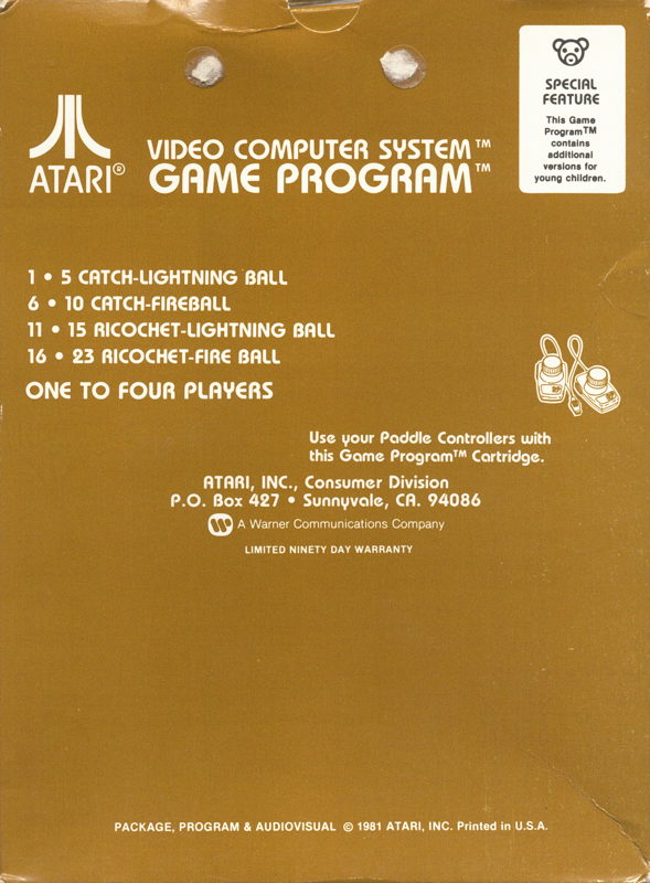 Back Cover for Warlords (Atari 2600) (Alternate Back Cover)